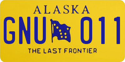AK license plate GNU011