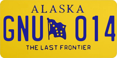 AK license plate GNU014