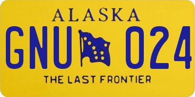 AK license plate GNU024