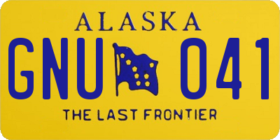AK license plate GNU041