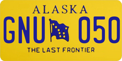 AK license plate GNU050