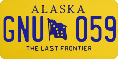 AK license plate GNU059