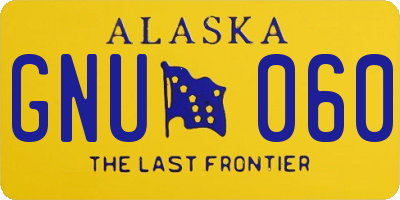 AK license plate GNU060