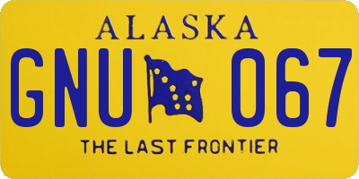 AK license plate GNU067