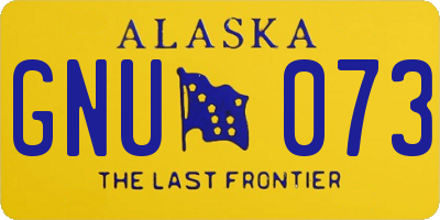 AK license plate GNU073