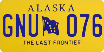 AK license plate GNU076