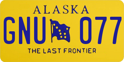 AK license plate GNU077