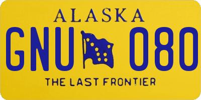 AK license plate GNU080