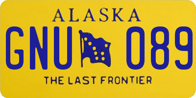 AK license plate GNU089