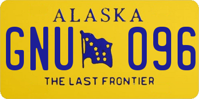 AK license plate GNU096