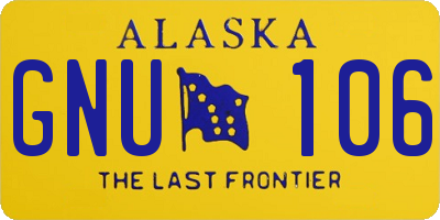 AK license plate GNU106
