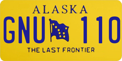 AK license plate GNU110