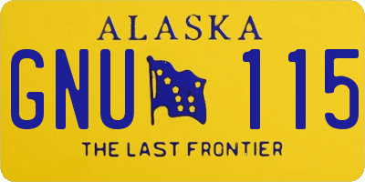 AK license plate GNU115
