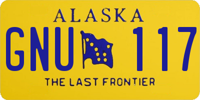AK license plate GNU117