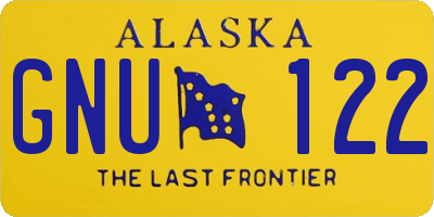 AK license plate GNU122
