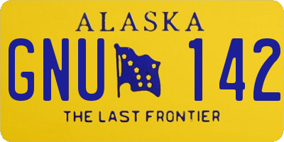 AK license plate GNU142