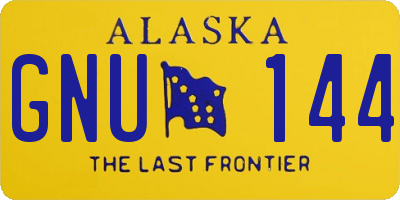 AK license plate GNU144