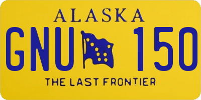 AK license plate GNU150