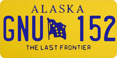 AK license plate GNU152