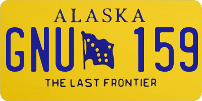 AK license plate GNU159