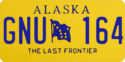 AK license plate GNU164
