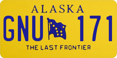 AK license plate GNU171