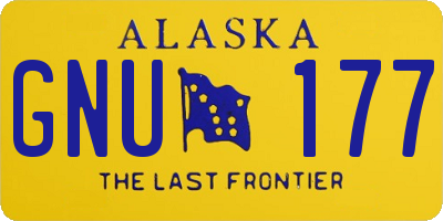AK license plate GNU177