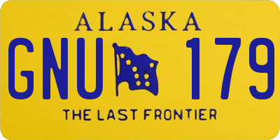 AK license plate GNU179