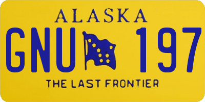 AK license plate GNU197