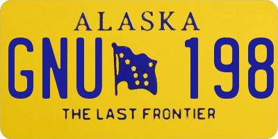 AK license plate GNU198