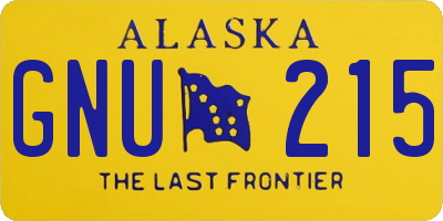 AK license plate GNU215
