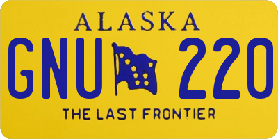 AK license plate GNU220