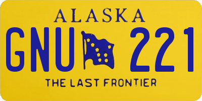AK license plate GNU221