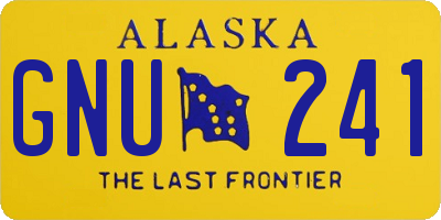 AK license plate GNU241