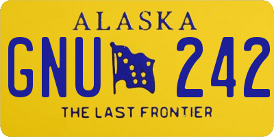 AK license plate GNU242
