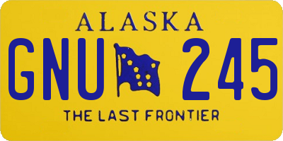 AK license plate GNU245