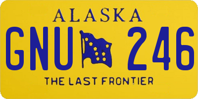 AK license plate GNU246
