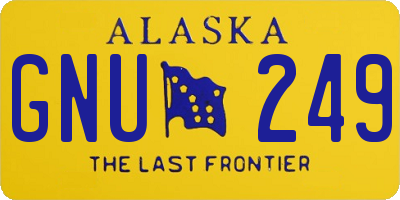 AK license plate GNU249