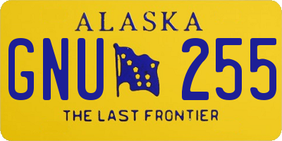 AK license plate GNU255