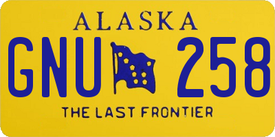 AK license plate GNU258