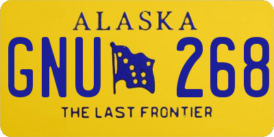 AK license plate GNU268