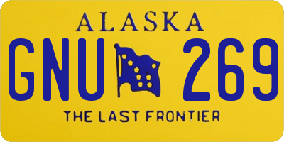 AK license plate GNU269