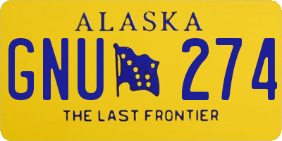 AK license plate GNU274