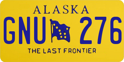 AK license plate GNU276