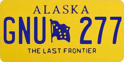 AK license plate GNU277