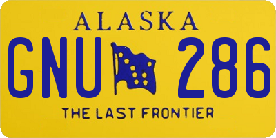 AK license plate GNU286