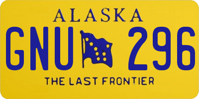 AK license plate GNU296
