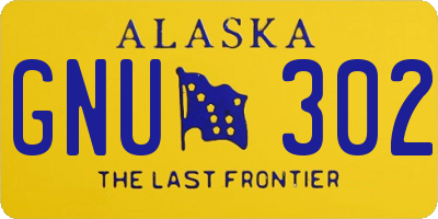 AK license plate GNU302