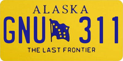 AK license plate GNU311
