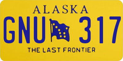 AK license plate GNU317